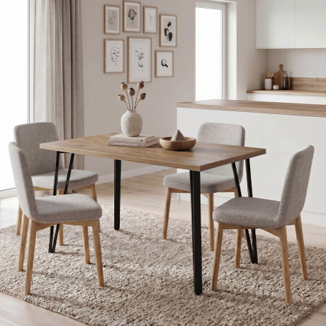 Τραπέζι Xana Megapap Χρώμα Sepet oak 120x70x77,5εκ.