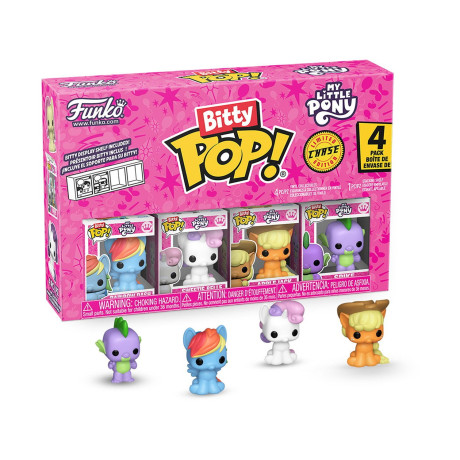 Funko Bitty Pop! 4-Pack: my Little Pony - Rainbow Dash, Sweetie Belle, Applejack, Spike Vinyl Figures
