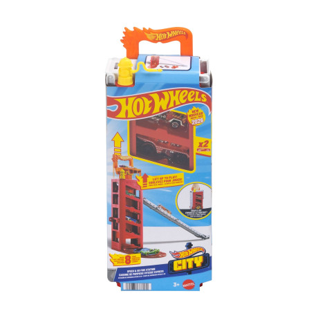 Mattel Hotwheels: City - Mini Garage Tracks - Speed & go Fire Station (Jmj54)