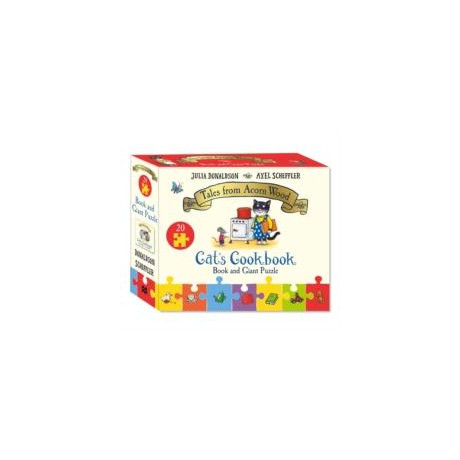 Cat's Cookbook Book and Giant Puzzle Gift set