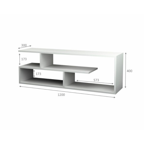 Έπιπλο Τηλεόρασης Forever Megapap Χρώμα Λευκό 120x30x40cm.
