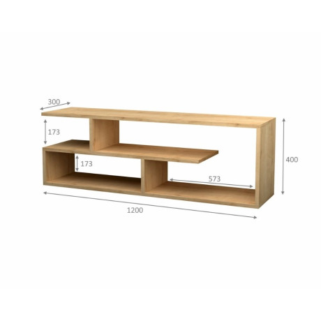 Έπιπλο Τηλεόρασης Forever Megapap Χρώμα Φυσικό Οξιάς 120x30x40cm.