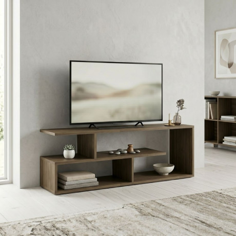 Έπιπλο Τηλεόρασης Forever Megapap Χρώμα Καρυδί 120x30x40cm.