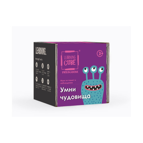 K-Toyz Learning Cubes: Clever Monsters Spot the Differences & Memo (Bulgarian Language) (lc-028)