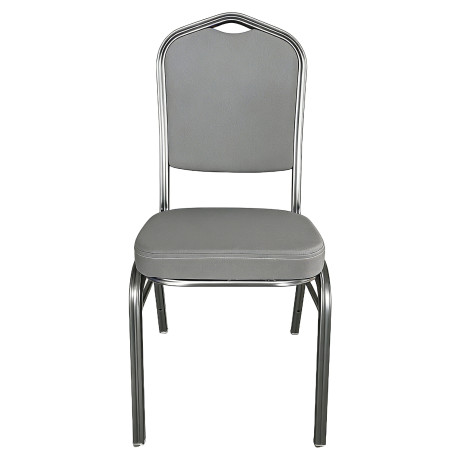 Καρέκλα Catering ArteLibre AUREVIA Γκρι/Ασημί Ύφασμα/Μέταλλο 57x40x93cm