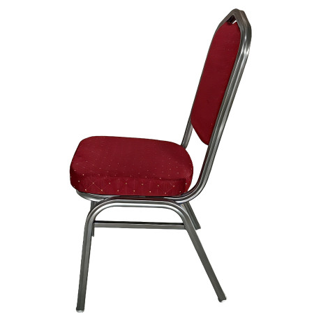 Καρέκλα Catering ArteLibre AUREVIA Κόκκινο/Ασημί Ύφασμα/Μέταλλο 57x40x93cm