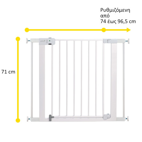 Safety 1st Πόρτα Ασφαλείας Easy Install Auto-Close Λευκή 74 x 96,5 cm