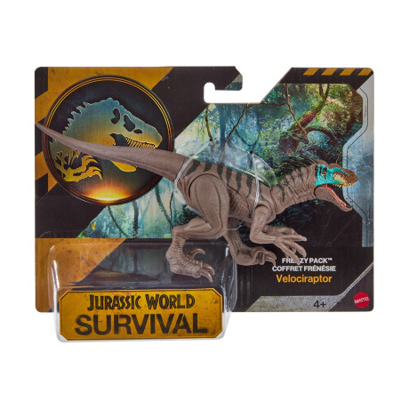 Mattel Jurassic World: Survival -  Frenzy Pack Velociraptor Figure (Jkl60)