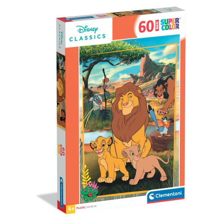 Clementoni Παζλ Maxi Super Color Lion King Disney Classics 60 τμχ