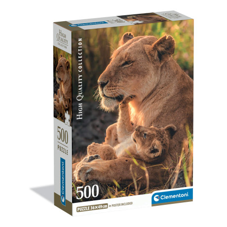 Clementoni Παζλ Η.Q  Feline Love Βασιλική Αγάπη Compact Box 500 τμχ