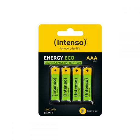 Intenso Rechargeable Batteries aaa Hr03 1000 mah 4cs 7505214