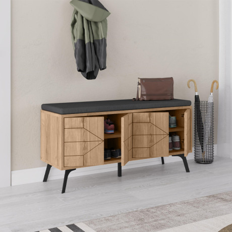 Παπουτσοθήκη Dune Megapap Χρώμα Sapphire oak 107x35x55εκ.