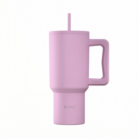 Estia Θερμος Straw Tumbler xl Save the Aegean 900ml Lavender