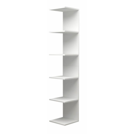 Βιβλιοθήκη - Ραφιέρα Τοίχου Silver Megapap Χρώμα Λευκό 34,6x31,5x180εκ.