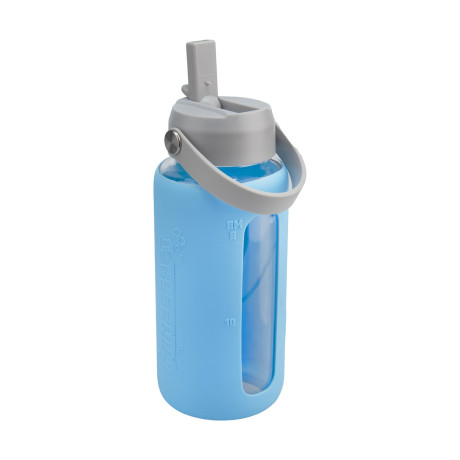 Paladone: Minecraft - Glass Water Bottle With Sleeve (Pp16082mcf)