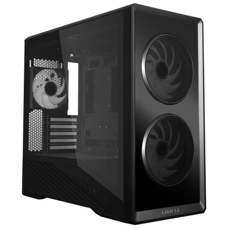 Lian li Vector V150 Black - w/ 3 x Argb Fans + hub - Infinity Mirror - Micro-Atx, Mini-itx pc Case