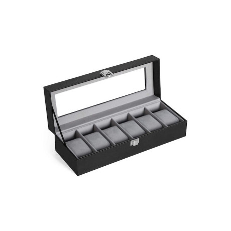 Songmics Watch box Black  30 x 11.2 x 8 cm (Jwb06bk) (Sngjwb06bk)