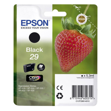 Epson Μελάνι Inkjet Series 29 Black (C13t29814012) (Epst298140)