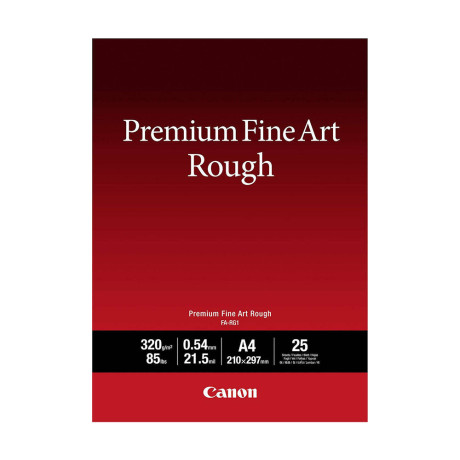 Canon fa-rg1 Photo Paper Premium Fine art Rough a4 (21x30) 320gr/m² for Printers Inkjet 25 Sheets (4562c001) (Canfa-Rg1a4)