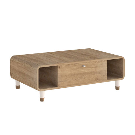 Τραπεζάκι Σαλονιού Doro Megapap Χρώμα Sepet oak 100x60x34,6εκ.