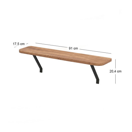 Ραφιέρα Τοίχου Barca Megapap Χρώμα Pine oak 91x17,5x20,4εκ.