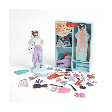 Happihobbi Magnet Wooden Doll (Τυχαια Επιλογη)