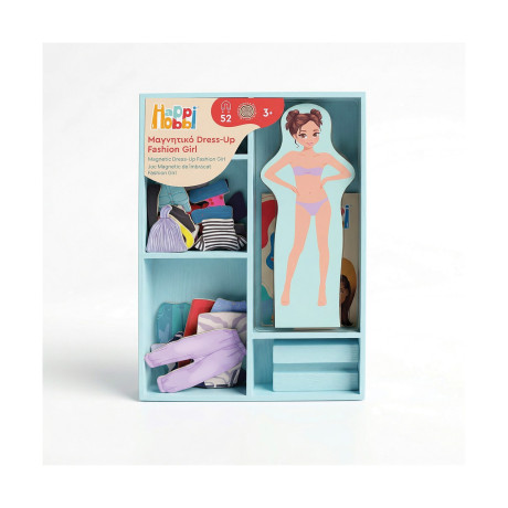 Happihobbi Magnet Wooden Doll (Τυχαια Επιλογη)
