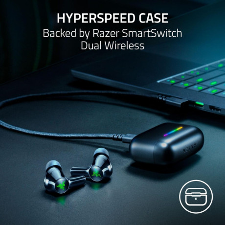 Razer Hammerhead v3 x Hyperspeed - Wireless Gaming Earbuds - 2.4ghz & Bluetooth - 40 Hours - Ipx4