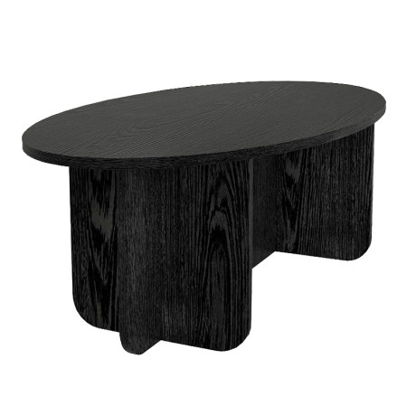 Τραπεζάκι Σαλονιού Ravey Megapap Χρώμα Sencron Black 120x60x39,6εκ.