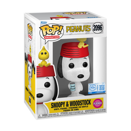 Funko Pop! Animation: Peanuts - Snoopy With Woodstock (Flocked) (Special Edition) #2096 Vinyl Figure