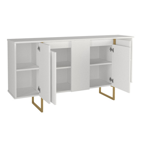 Μπουφές Orontes Megapap Χρώμα Λευκό - Χρυσό 160x35,2x80εκ.