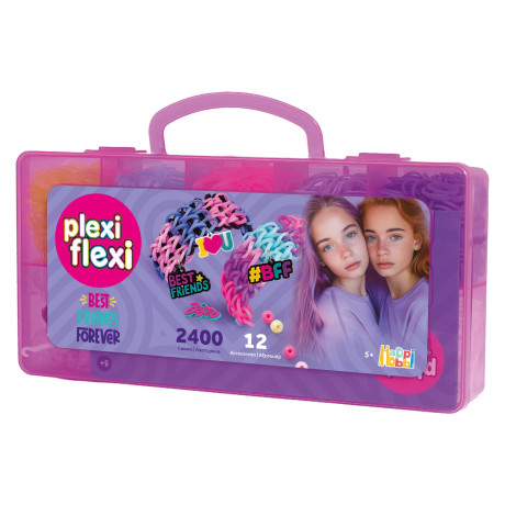 Plexi Flexi Best Friends Forever Θήκη 2400 Λαστιχάκια & 12 Αξεσουάρ Για 5+ Ετών