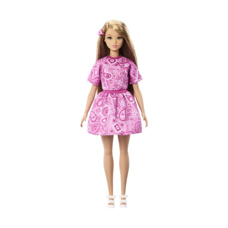 Mattel Barbie: Style - Barbie Fashionistas Doll With Blonde Hair, Wearing Pink Paisley Skirt & Pink Paisley Shirt #249 (Jjn62)