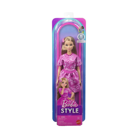 Mattel Barbie: Style - Barbie Fashionistas Doll With Blonde Hair, Wearing Pink Paisley Skirt & Pink Paisley Shirt #249 (Jjn62)