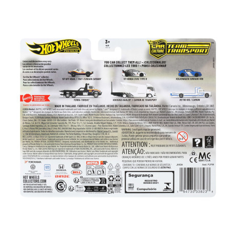 Mattel hot Wheels Premium: car Culture Team Transport – hw Honda Civic Type-r & Kousoku Hauler Vehicles (Jhx94)