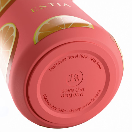 Estia Θερμος Pulse  Save the Aegean 500ml Orange pop