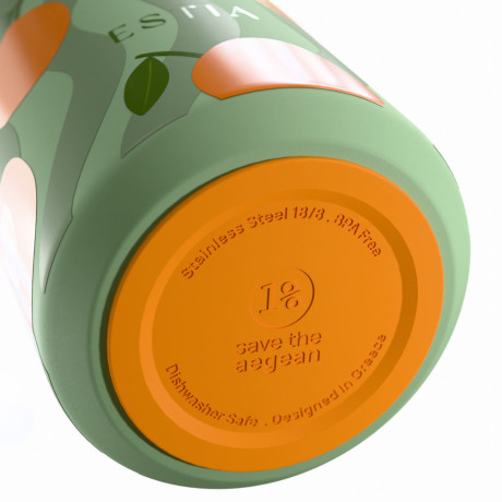 Estia Θερμος Lens Save the Aegean 360ml Peach Garden