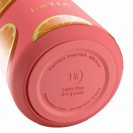 Estia Θερμος Flow  Save the Aegean 500ml Orange pop