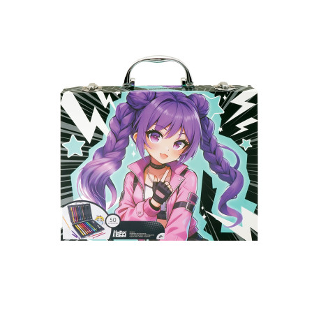 Happihobbi Κασετινα Ζωγραφικης Deluxe 50 Αξεσουαρ Manga