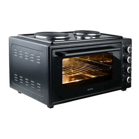 Estia Ηλεκτρικο Φουρνακι Mastercook Compact 2950w 48lt με 3 Εστιες και 4 Λειτουργιες Αντιστασης