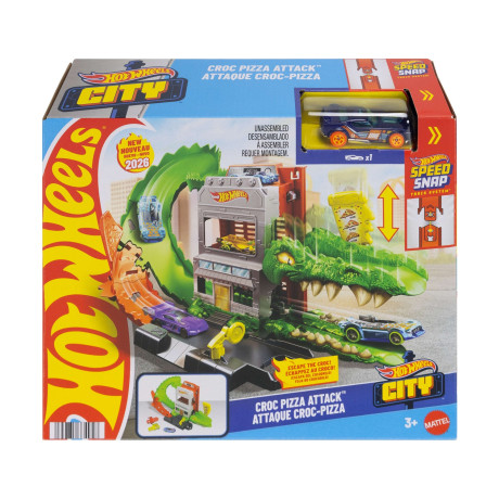Mattel hot Wheels: Tracks With Beasts – hot Wheels City Croc Pizza Attack (Jhl93)