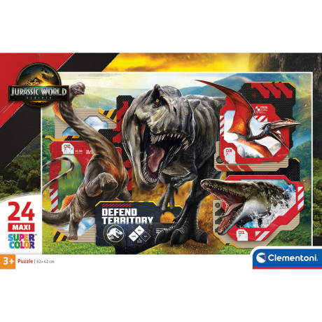 Clementoni Παζλ Supercolor Maxi Jurassic Wolrd Rebirth 24 τμχ