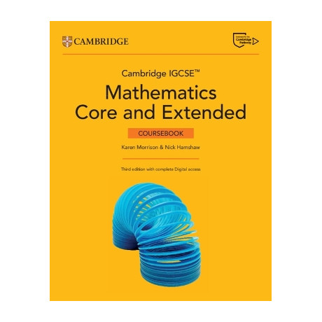 Cambridge Igcse™ Mathematics Core and Extended Coursebook With Digital Version (2 Years Access) 3rd ed