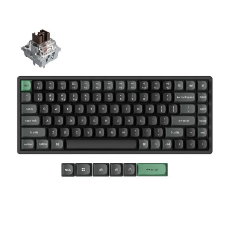Keychron k2 Ultra (K2u-j3) zmk Wireless 8k Mechanical Keyboard Brown Switch (Hot-Swap) 75% us Layout