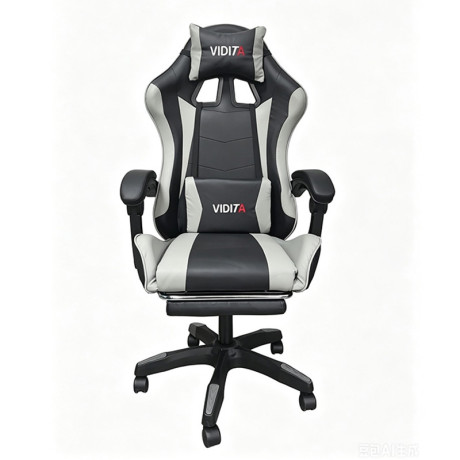 A6060 ΜΑΥΡΟ/ΓΚΡΙ ΠΟΛΥΘΡΟΝΑ GAMING/ΜΕ ΥΠΟΠΟΔΙΟ 64X62X113-121εκ.