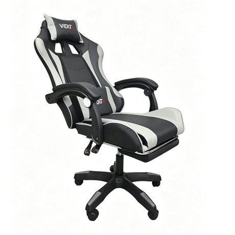 A6060 ΜΑΥΡΟ/ΓΚΡΙ ΠΟΛΥΘΡΟΝΑ GAMING/ΜΕ ΥΠΟΠΟΔΙΟ 64X62X113-121εκ.