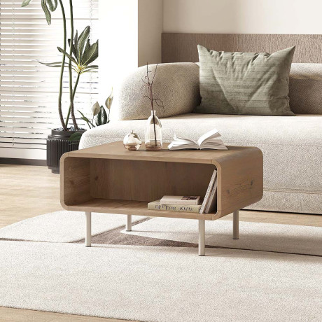 Τραπεζάκι Σαλονιού Draen Megapap Χρώμα Sepet oak 70,3x50x38,7εκ.