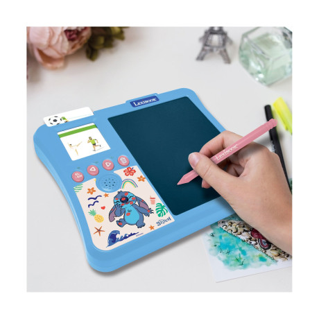 Lexibook Bilingual Educational Card Reader: Stitch Bilingual Interactive Card Reader Game With pad (25.jcr20di8)