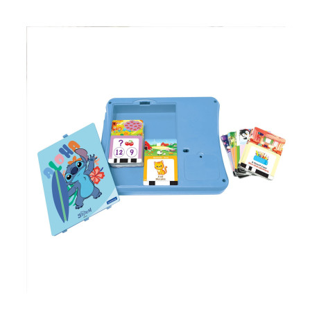 Lexibook Bilingual Educational Card Reader: Stitch Bilingual Interactive Card Reader Game With pad (25.jcr20di8)