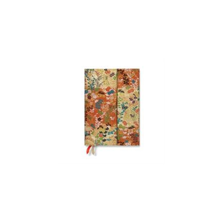 Kara-ori (Japanese Kimono) Midi 18-Month Horizontal Hardback Dayplanner 2025 (Wrap Closure)
